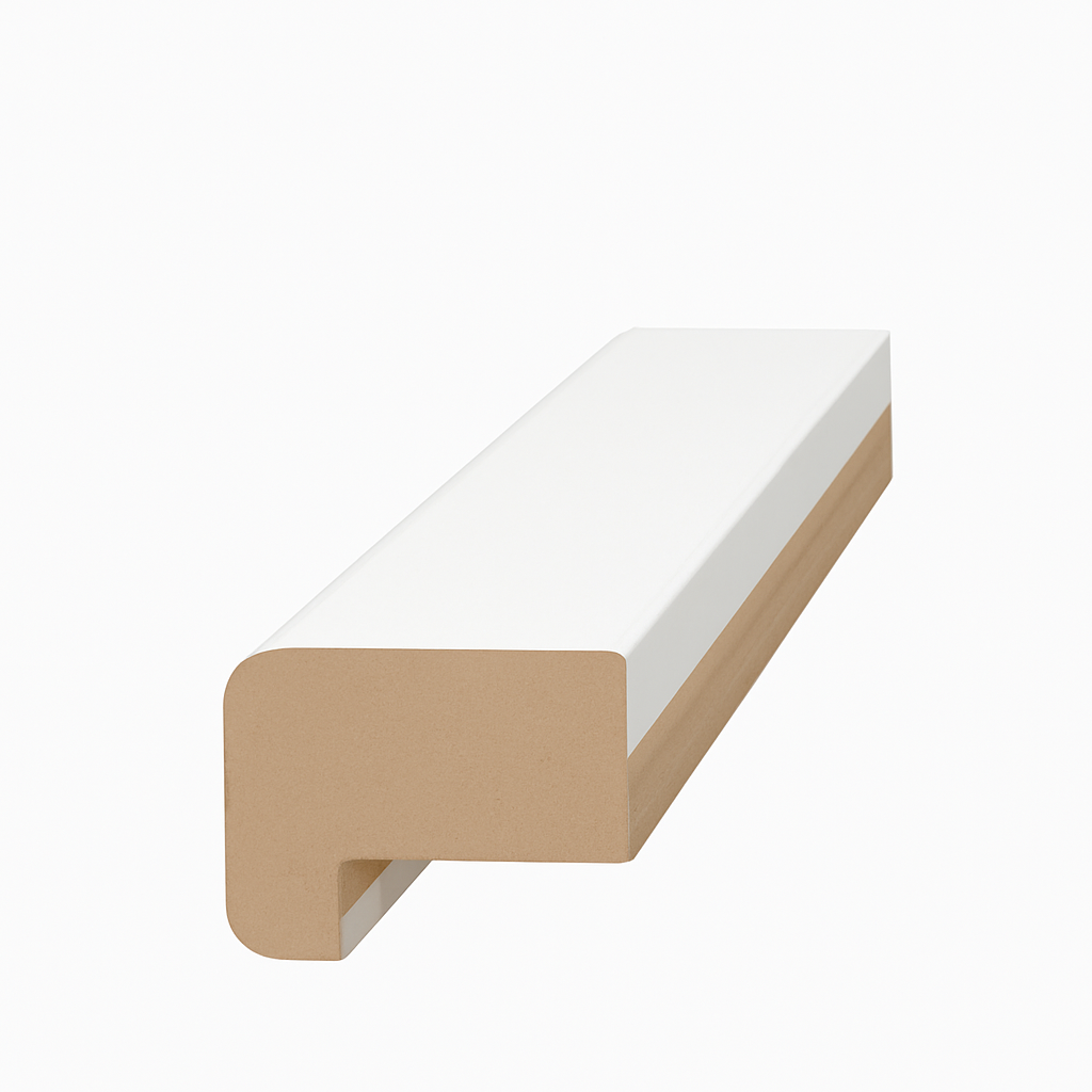 liston para vidriera lacado blanco